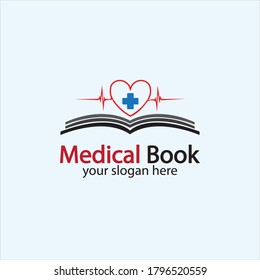 Medical Book Logo icon design vector,health book education logo Designs Inspiration.