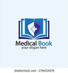 Medical Book Logo icon design vector,health book education logo Designs Inspiration.