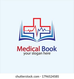 Medical Book Logo icon design vector,health book education logo Designs Inspiration.