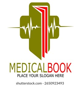 Medical Book Logo icon design vector,health book education logo Designs Inspiration Stock Vector