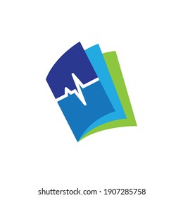 Medical book logo images illustration design