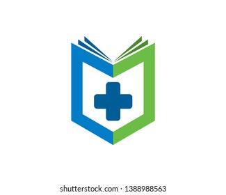 Medical Book Logo Template, Icon, Symbol