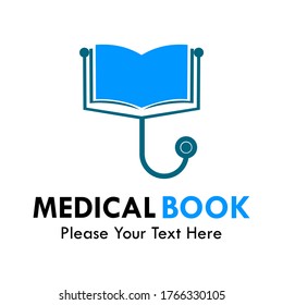 Medical book logo template. suitable for document, diagnosis, information medical, education etc