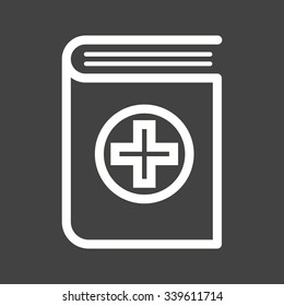Medical, book, record icon vector image. Can also be used for healthcare and science. Suitable for use on web apps, mobile apps and print media.