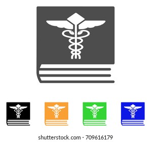 Medical Book vector icon. Style is a flat graphic symbol in gray, black, yellow, blue, green color versions. Designed for web and mobile apps.