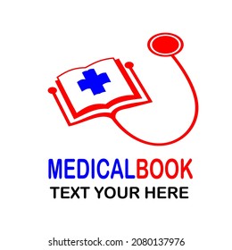 ilustración del logotipo del vector del libro médico.Este logotipo es adecuado para la medicina