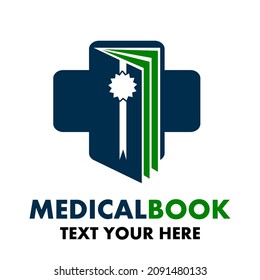 Medical Book Vector Logo Template Illustration.This Logo Suitable For Medicine