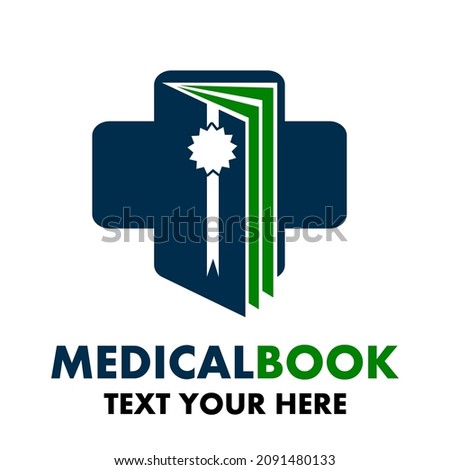 medical book vector logo template illustration.This logo suitable for medicine