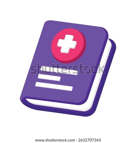 Medical Book Vector style icon. Eps 10 file