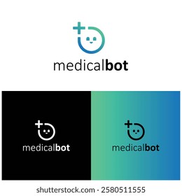medical bot logo icon vector