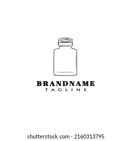 medical bottle cartoon logo icon design template modern vector illustration