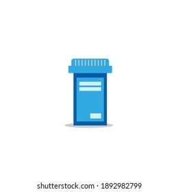Medical bottle, container flat vector icon