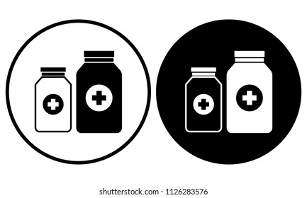 Medical bottle icon