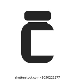 Medical bottle icon, vector