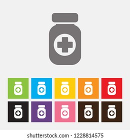 Medical bottle icon - Vector