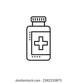  Medical Bottle Icon Vector Illustration