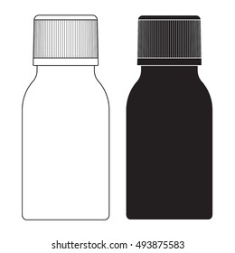 Medical bottle icon. Vector illustration isolated on white background