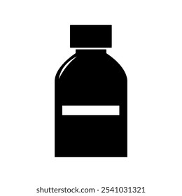 Frasco médico ilustrado sobre fundo branco