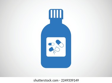 Medical bottle logo design, Vector design template