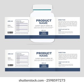 Medical bottle package design ,Modern level design,