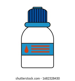 medical bottle with syrup. flat vector illustration isolated on a white background. for websites, icons, apps, and banners