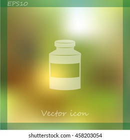 Medical bottle vector icon