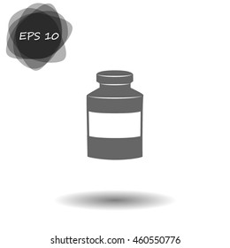 Medical bottle vector icon