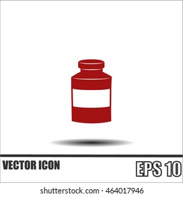 Medical bottle vector icon