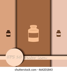 Medical bottle vector icon