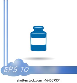 Medical bottle vector icon