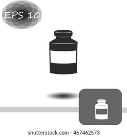 Medical bottle vector icon