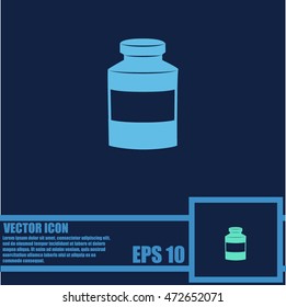 Medical bottle vector icon
