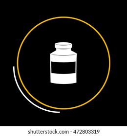 Medical bottle vector icon