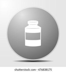 Medical bottle vector icon