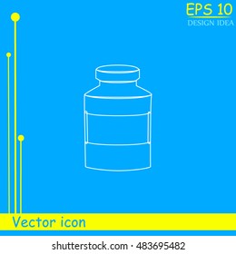 Medical bottle vector icon