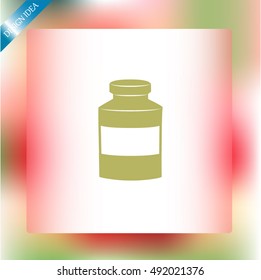 Medical bottle vector icon