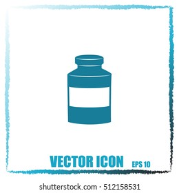 Medical bottle vector icon