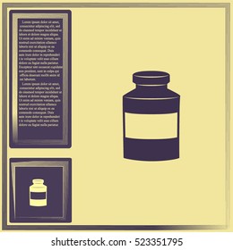 Medical bottle vector icon