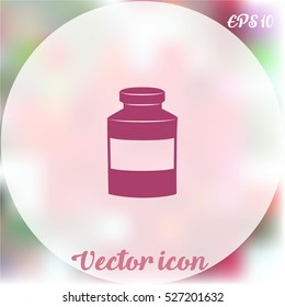 Medical bottle vector icon