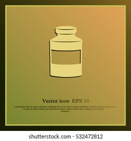 Medical bottle vector icon