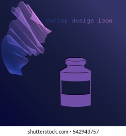 Medical bottle vector icon