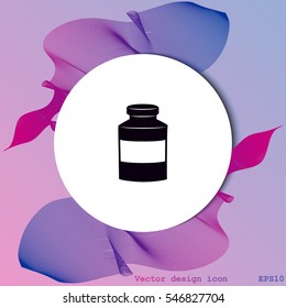 Medical bottle vector icon