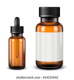 Medical bottles isolated on white