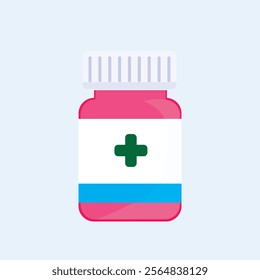 Medical bottles and pills. Medications aspirin antibiotic drugs tablets vector realistic health care