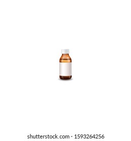 Medical bottles realistic Vector İcon