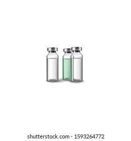 Medical bottles realistic Vector icon