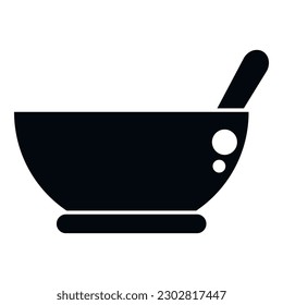Medical bowl icon simple vector. Cough throat. Medicine honey