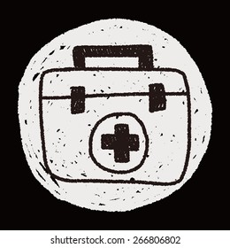 medical box doodle drawing