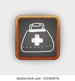 medical box doodle drawing