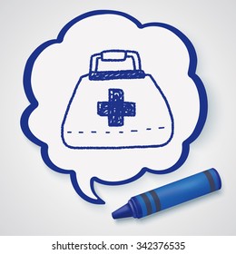 medical box doodle drawing